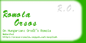 romola orsos business card